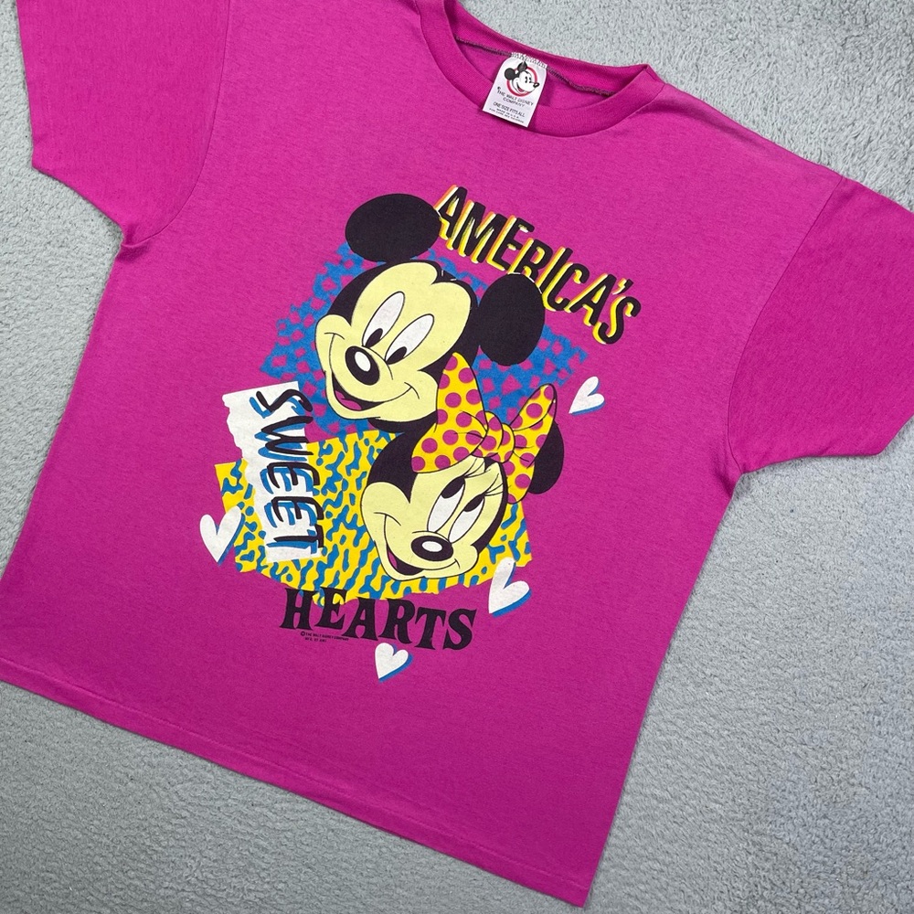 Vintage 90s Disney Mickey and Minnie‎ T-shirt